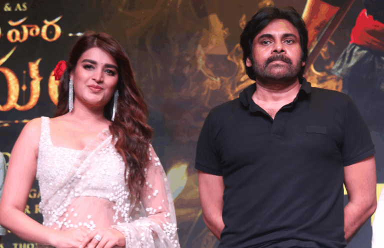 నిధి అగర్వాల్ ను చూసి సిగ్గుపడిన పవన్ కళ్యాణ్