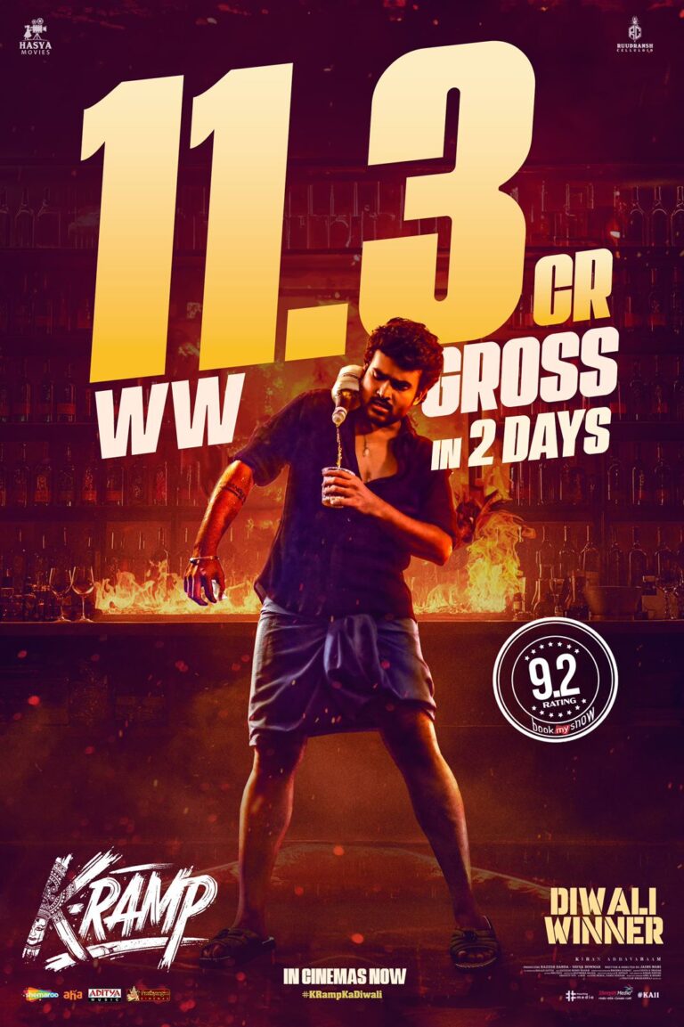 2 రోజుల్లో రూ.11.3 కోట్ల గ్రాస్ వసూళ్లు చేసిన “K-ర్యాంప్”
